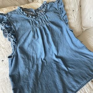 Old Navy cute denim shirt with a ruffle cuff💕